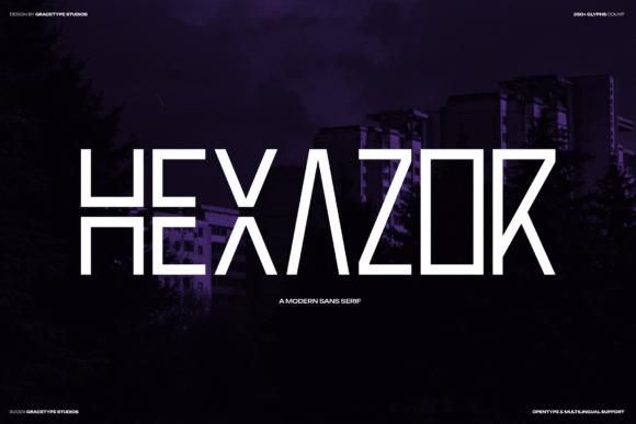 Hexazor Font - Featured Image