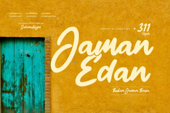 Jaman Edan Script Font - Featured Image