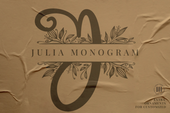 Julia Monogram Font - Featured Image