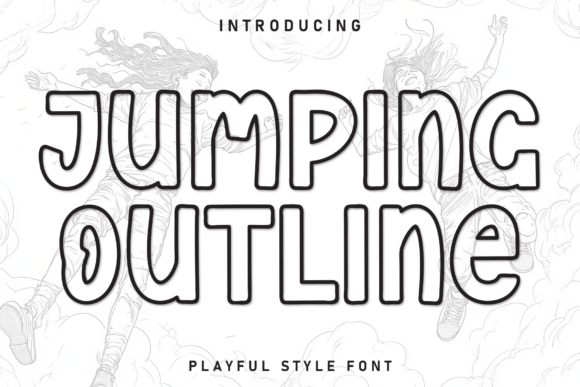 Jumping Outline Font - Featured Image