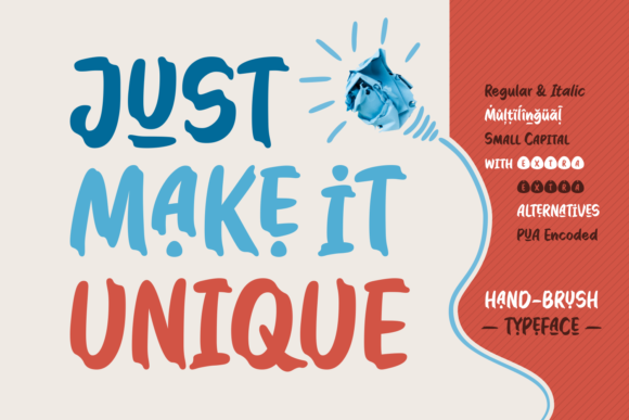Just Make It Unique Font - Featured Image