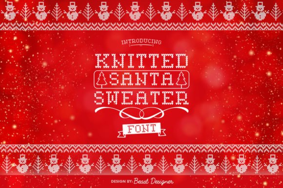 Knitted Santa Sweater Font - Featured Image
