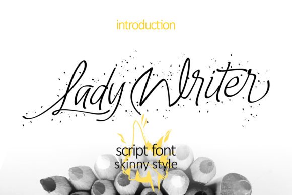 Lady Writer Skinny Font - Featured Image