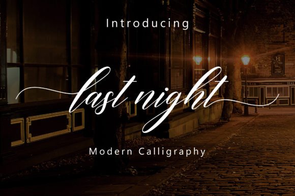 Last Night Script Font - Featured Image