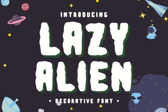 Lazy Alien Font - Featured Image