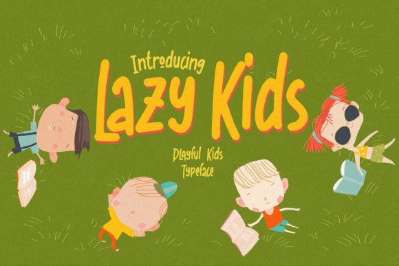 Lazy Kids Font - Featured Image