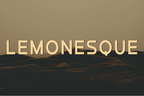 Lemonesque Font - Featured Image