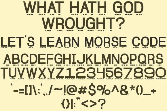 Lets Learn Morse Code Font - Featured Image