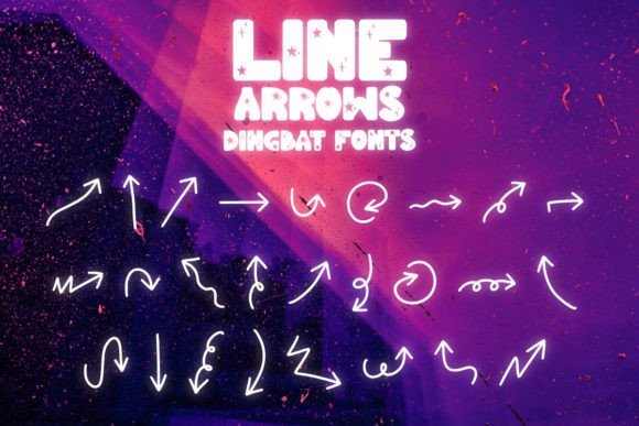 Line Arrows Font - Featured Image