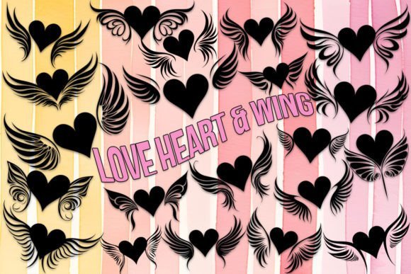Love Heart & Wing Font - Featured Image