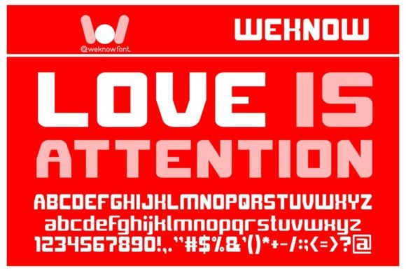 Love is Attention Font - Featured Image
