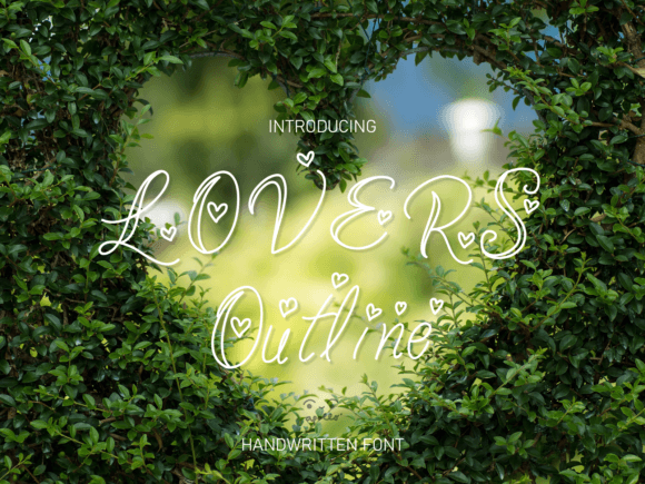 Lovers Outline Font - Featured Image