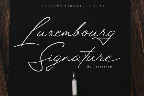 Luxembourg Signature Font - Featured Image