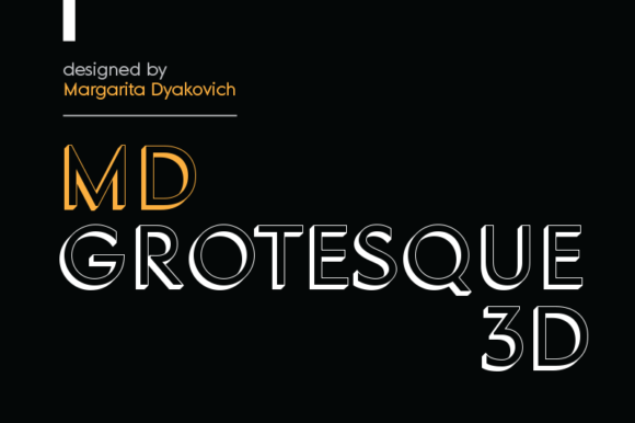 MD Grotesque 3D Font - Featured Image