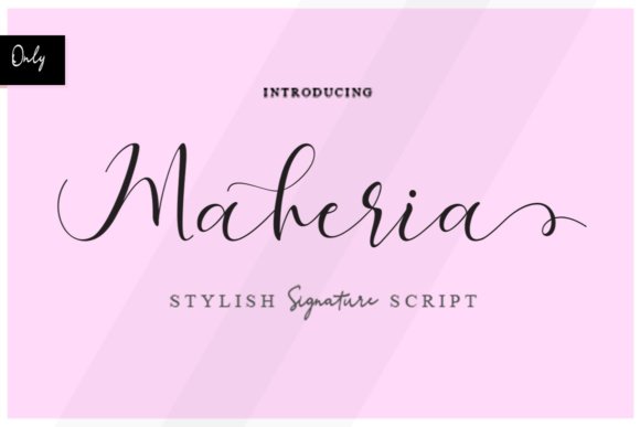 Maheria Script Font - Featured Image