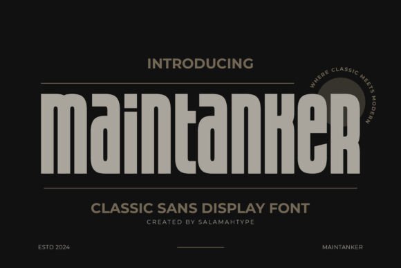Maintanker Font - Featured Image
