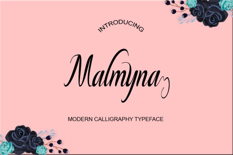 Malmyna Script Font - Featured Image