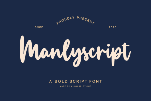 Manlyscript Font - Featured Image