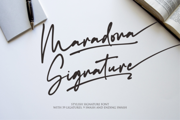 Maradona Signature Font - Featured Image