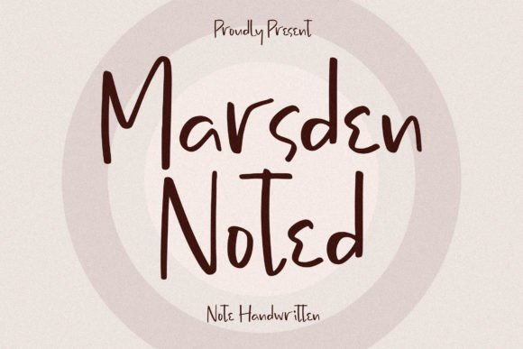 Marsden Noted Font - Featured Image