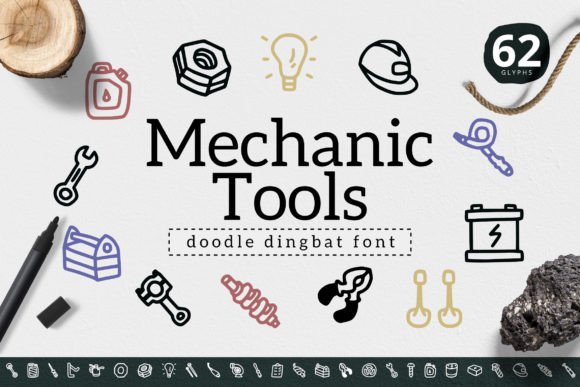 Mechanic Tools Font - Featured Image
