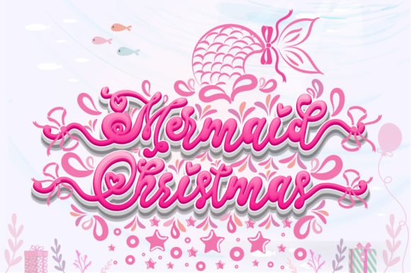 Mermaid Christmas Font - Featured Image