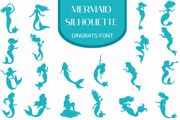 Mermaid Silhouette Font - Featured Image
