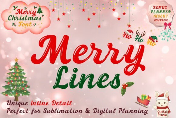 Merry Lines Font - Featured Image