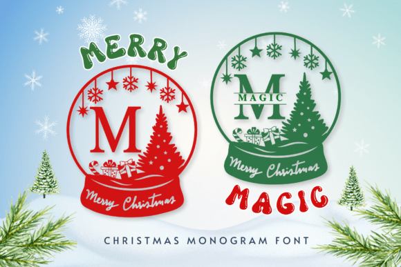 Merry Magic Monogram Font - Featured Image
