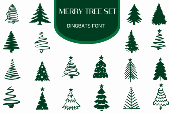 Merry Tree Set Font - Featured Image
