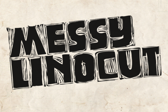 Messy Linocut Font - Featured Image