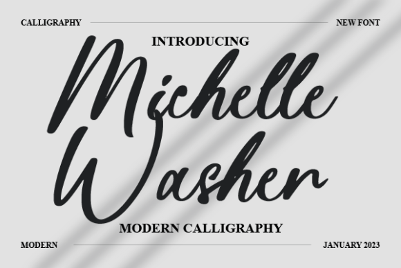 Michelle Washer Font - Featured Image