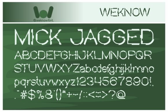 Mick Jagged Font - Featured Image