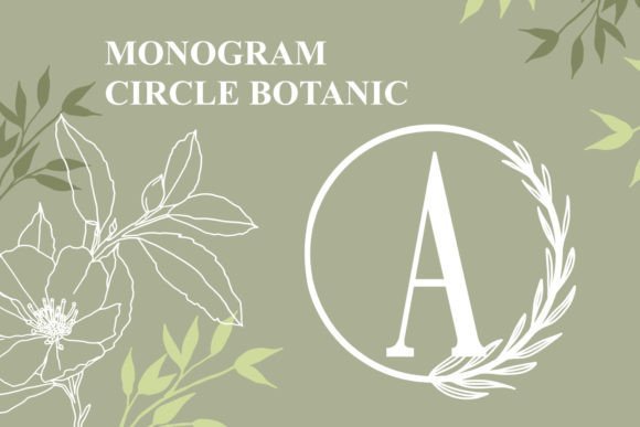 Monogram Circle Botanic Font - Featured Image