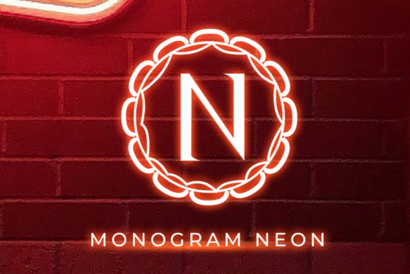 Monogram Neon Font - Featured Image