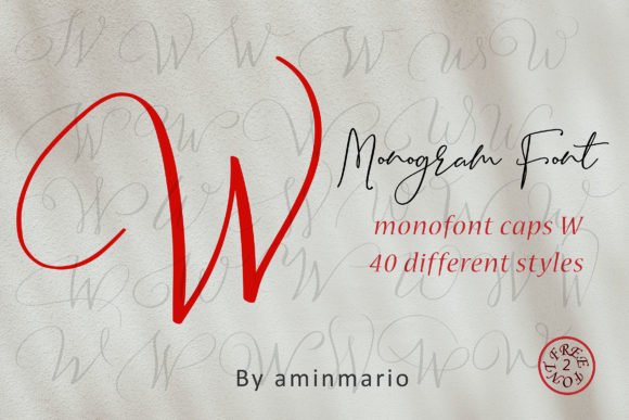 Monogram W | Monofont Caps W Font - Featured Image