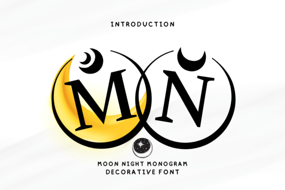 Moon Night Monogram Font - Featured Image