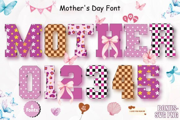 Mother’s Day Mega Alphabets Bundle Font - Featured Image