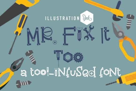 Mr. Fix It Too Font - Featured Image