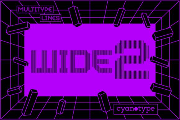 MultiType Lines Wide 2 Font - Featured Image