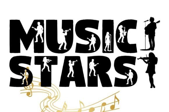 Music Stars Silhouettes Font Font - Featured Image