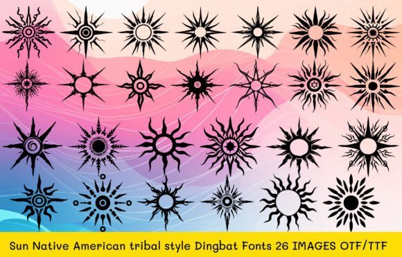 Native American Tribal Sun Font - Featured Image