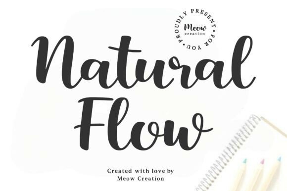 Natural Flow Font - Featured Image