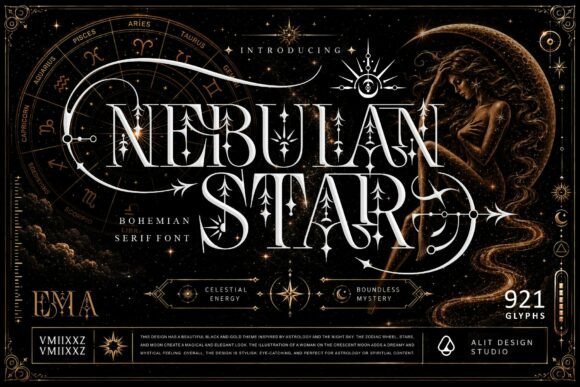 Nebulan Star Typeface Font - Featured Image