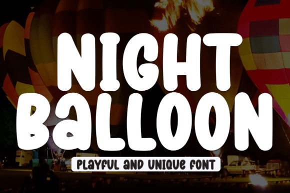 Night Balloon Font - Featured Image