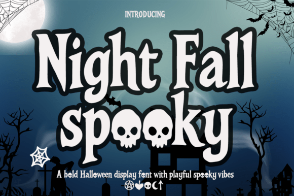 Night Fall Spooky Font - Featured Image