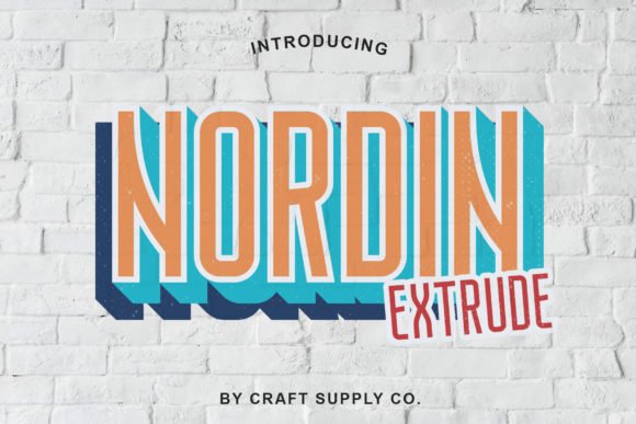 Nordin Extrude Family Font - Featured Image