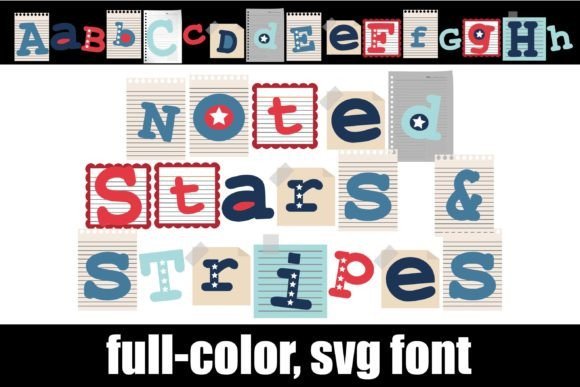 Noted Stars and Stripes Font - Featured Image