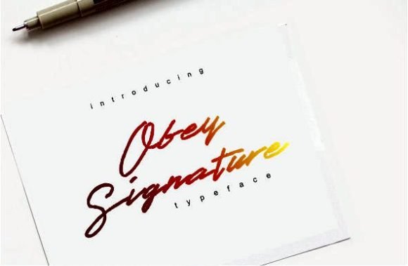 Obey Signature Font - Featured Image