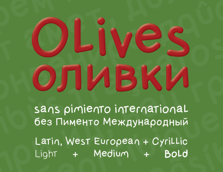 Olives Sans Pimiento Intl Font - Featured Image